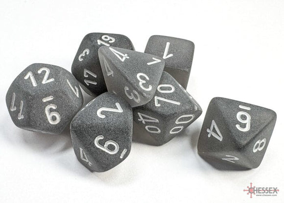 Chessex Frosted Polyhedral Smoke/white 7-Die Set 7-Die Set Chessex 