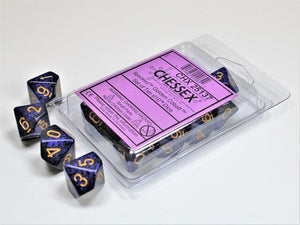 Chessex Speckled Golden Cobalt Set of Ten d10s Dice Chessex 