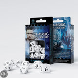 Q-Workshop: Classic RPG White & black Dice Set Q-Workshop