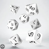 Q-Workshop: Classic RPG White & black Dice Set Q-Workshop