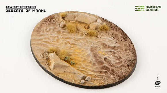 Deserts of Maahl Oval 120mm (x1) Deserts of Maahl Bases Gamers Grass