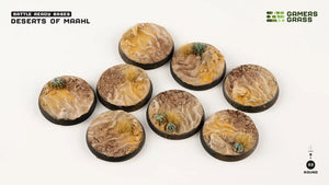 Deserts of Maahl Round 32mm (x8) Deserts of Maahl Bases Gamers Grass