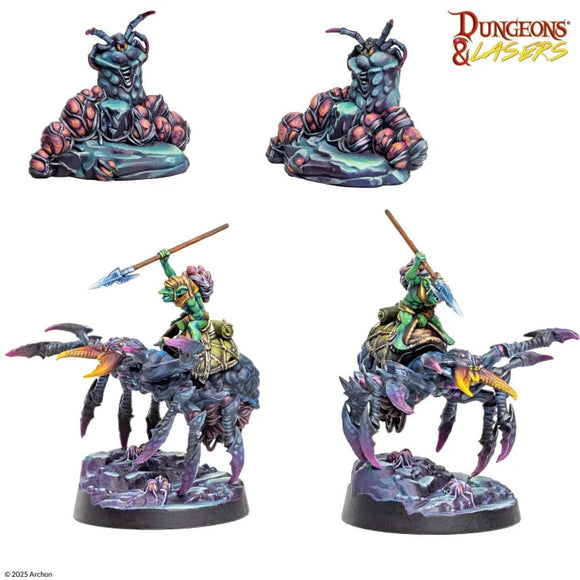 D&L: Miniatures Cave Spiders Dungeons & Lasers Archon Studios 