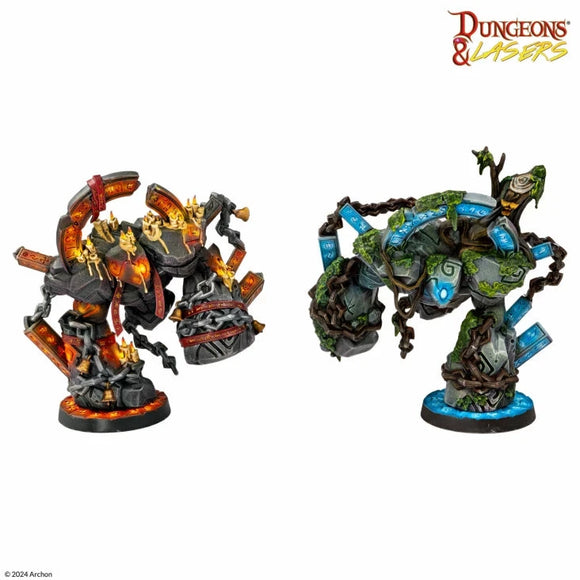 D&L: Miniatures Runic Golems Dungeons & Lasers Archon Studios 