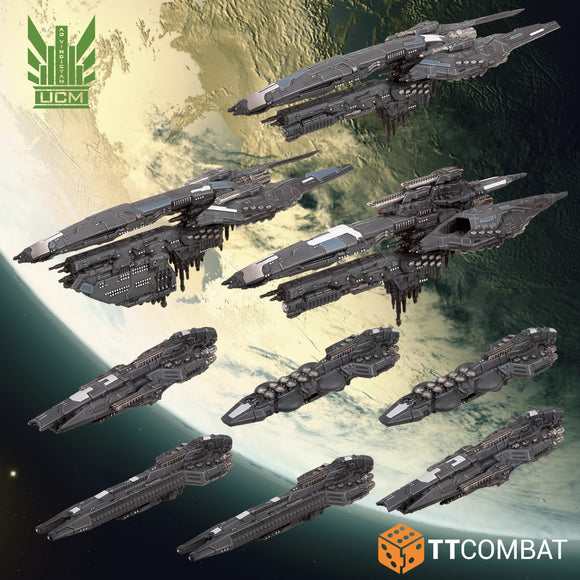 Dropfleet Commander UCM Core Ships (2024) United Colonies of Mankind (UCM) TTCombat 