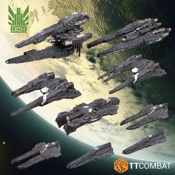 Dropfleet Commander UCM Light Ships (2024) United Colonies of Mankind (UCM) TTCombat 