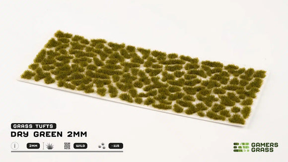 Dry Green 2mm 2mm Tufts Gamers Grass 