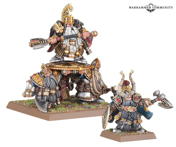 Dwarfen Mountain Holds: Dwarf Lords With Shieldbearers Dwarfen Mountain Holds Games Workshop 