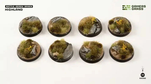 GamersGrass Highland - Round 28mm (x8) Highland Bases Gamers Grass 