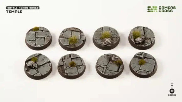 GamersGrass Temple - Round 28mm (x8) Temple Bases Gamers Grass 