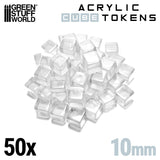 Gaming Tokens - Transparent Cubes 10mm