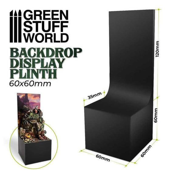 GSW Backdrop Display Plinths 6x6x6+12cm Plinth Green Stuff World 