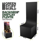 GSW Backdrop Display Plinths 7x7x6+14cm Plinth Green Stuff World 