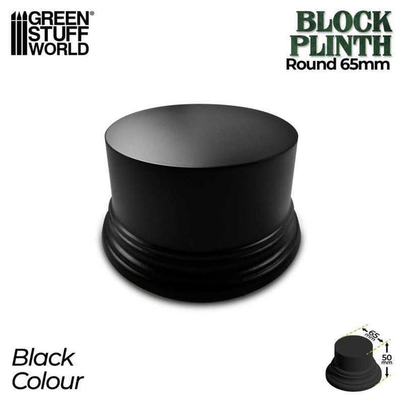 GSW Black Display Block Plinth 6.5 x 6cm Plinth Green Stuff World 