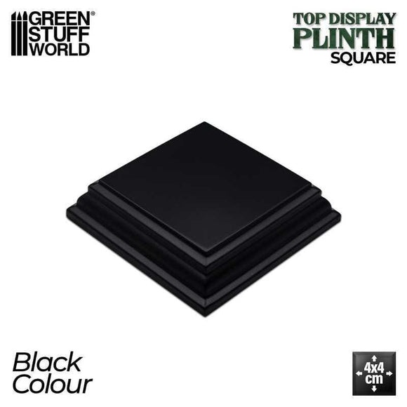 GSW Black Display Square Plinth 4cm Plinth Green Stuff World 