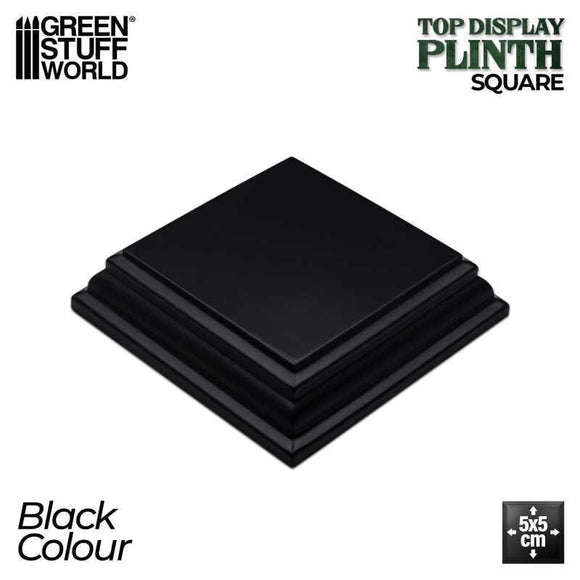 GSW Black Display Square Plinth 5cm Plinth Green Stuff World 