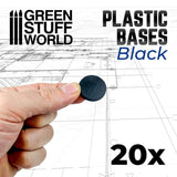 GSW Black Plastic Round Base 28.5mm Bases Green Stuff World 