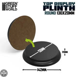 GSW Black Round Display Block Plinth 13cm Plinth Green Stuff World 