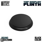 GSW Black Round Display Block Plinth 13cm Plinth Green Stuff World 
