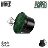 GSW Black Round Display Block Plinth 5.5cm Plinth Green Stuff World 