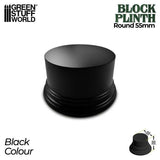 GSW Black Round Display Block Plinth 5.5cm Plinth Green Stuff World 