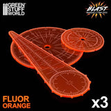 GSW Blast Markers and Templates - Fluor Orange Gaming Tools Green Stuff World 