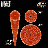 GSW Blast Markers and Templates - Fluor Orange Gaming Tools Green Stuff World 