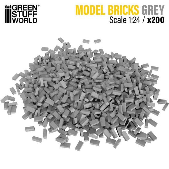 GSW Bricks GREY - 200pc (Scale 1:24) Terrain Green Stuff World 