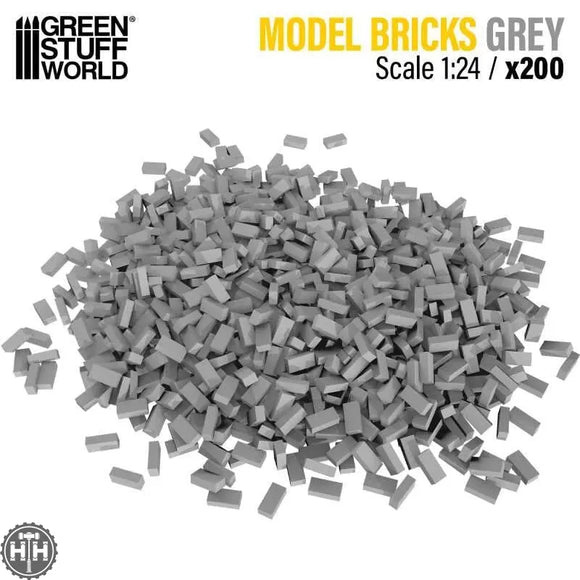 Grey Scale Blocks HammerHouse | GSW Bricks GREY - 200pc (Scale 1:24) by Green Stuff World ...