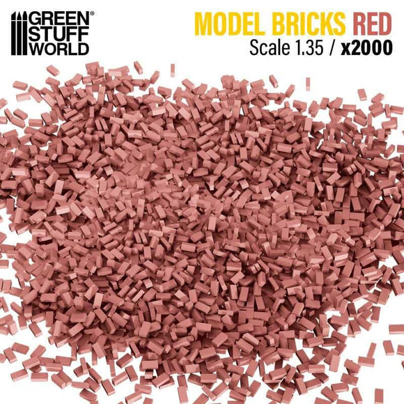 GSW Bricks RED - 2000pc (Scale 1:35) Terrain Green Stuff World 