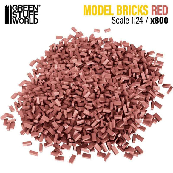 GSW Bricks RED - 800pc (Scale 1:24) Terrain Green Stuff World 