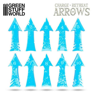 GSW Charge N Retreat Arrows - Light Blue (thickness 3mm) Gaming Tools Green Stuff World