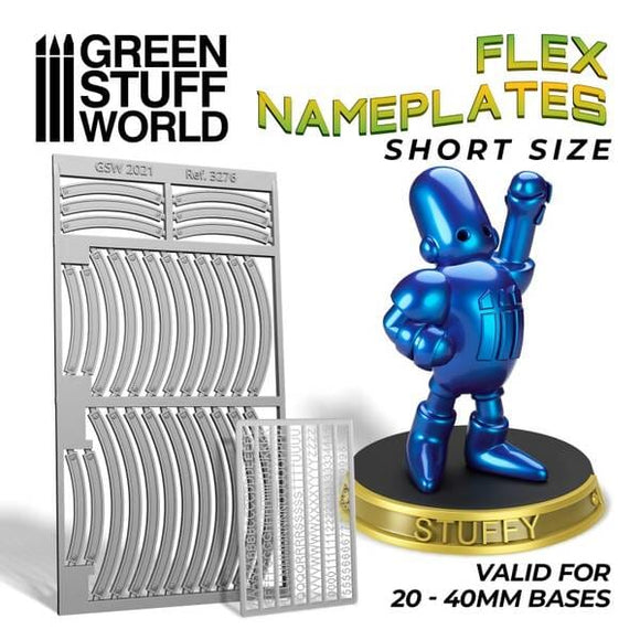 GSW Flexible nameplates - SHORT Hobby Tools Green Stuff World 