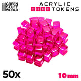 GSW Gaming Cubes 10mm - PINK (pack x50) Gaming Tools Green Stuff World 