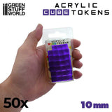 GSW Gaming TOKENs - Purple Cubes 10mm (pack x50) Gaming Tools Green Stuff World 