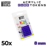 GSW Gaming TOKENs - Purple Cubes 8mm (pack x50) Gaming Tools Green Stuff World 