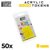 GSW Gaming TOKENs - Yellow Cubes 8mm (pack x50) Gaming Tools Green Stuff World 