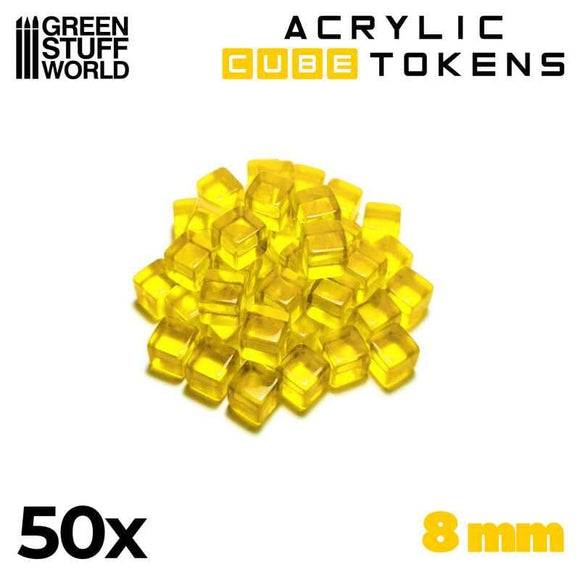GSW Gaming TOKENs - Yellow Cubes 8mm (pack x50) Gaming Tools Green Stuff World 