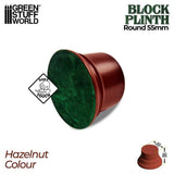 GSW Hazelnut Round Display Block Plinth 5.5cm Plinth Green Stuff World 