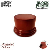 GSW Hazelnut Round Display Block Plinth 5.5cm Plinth Green Stuff World 