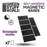 GSW Magnetic Precut Sizes - Adhesive Rectangular 100x50mm Magnetic Sheet Green Stuff World 