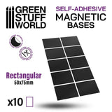 GSW Magnetic Precut Sizes - Adhesive Rectangular 50x75mm Magnetic Sheet Green Stuff World 