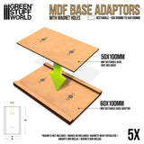 GSW MDF Base adapter - Rectangular 50x100mm to 60x100mm (Pack x5) Bases Green Stuff World 