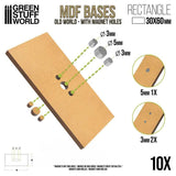 GSW MDF Rectangular Base - 30x60mm (Pack x10) Old World Bases Green Stuff World 
