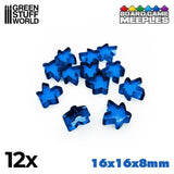 GSW Meeples 16x16x8mm - BLUE (Pack x12) Gaming Tools Green Stuff World 