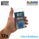 GSW Meeples 16x16x8mm - LIGHT BLUE (Pack x12) Gaming Tools Green Stuff World 