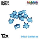 GSW Meeples 16x16x8mm - LIGHT BLUE (Pack x12) Gaming Tools Green Stuff World 