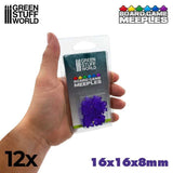 GSW Meeples 16x16x8mm - PURPLE (Pack x12) Gaming Tools Green Stuff World 