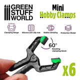 GSW Mini hobby clamps (Pack x6) Hobby Tools Green Stuff World 