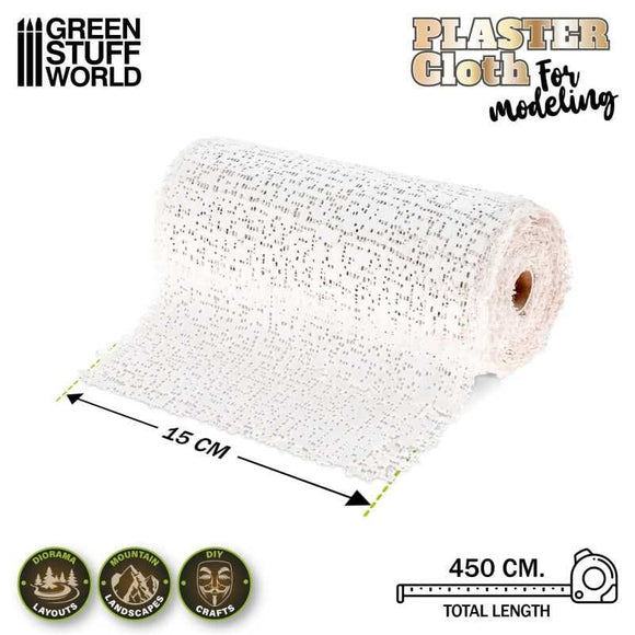 GSW Modeling Plaster Cloth 15x450cm Hobby Tools Green Stuff World 